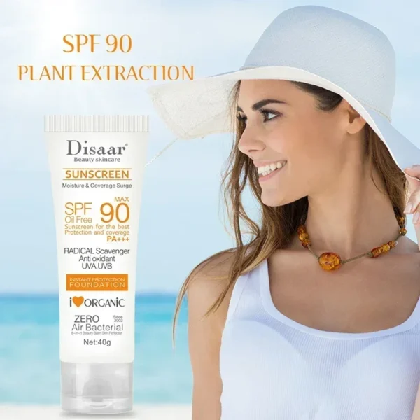 Crème solaire blanchissante pour le visage et le corps, SPF 90, hydratante, Anti-âge, contrôle du sébum, poussière, contrôle de l'huile, réduit la mélanine, soins pour la peau – Image 3