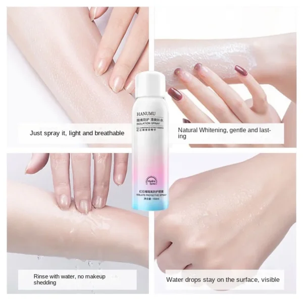 HUNMUI-Spray à la grenade rouge, protection contre les ultraviolets, spray hydratant paresseux, protection cosmétique pour le corps – Image 4