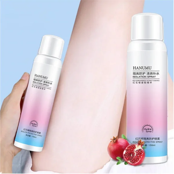 HUNMUI-Spray à la grenade rouge, protection contre les ultraviolets, spray hydratant paresseux, protection cosmétique pour le corps – Image 3