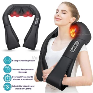 Masseur Shiatsu pour le cou et les épaules, masseur chauffant pour le dos, oreiller de Massage électrique en forme de U pour pétrissage profond, pour le cou, la taille, les jambes et le corps