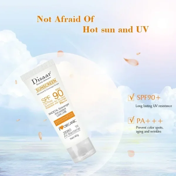 Crème solaire blanchissante pour le visage et le corps, SPF 90, hydratante, Anti-âge, contrôle du sébum, poussière, contrôle de l'huile, réduit la mélanine, soins pour la peau – Image 6