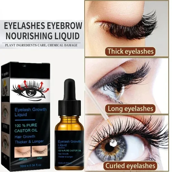 Sérum de croissance rapide pour cils, 7 jours, allonge, épais, boucles naturelles, agrandissement, volumumineux, croissance naturelle des cils – Image 2